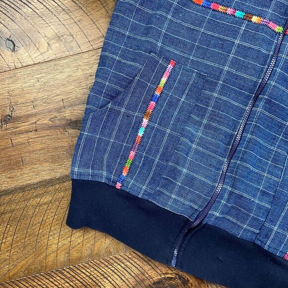 VINTAGE M denim rainbow hooded vest - Picture 5 of 5